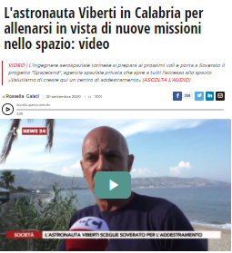 Viberti in Calabria per allenarsi in vista di nuove missioni nello spazio